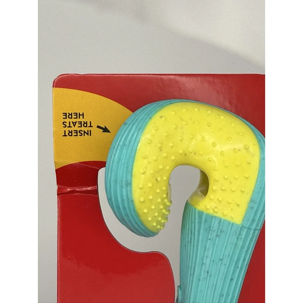 KONG Rerun Whoosh Bone Dog Toy M/L Treat Holding Fetch Teal Yellow PRW12